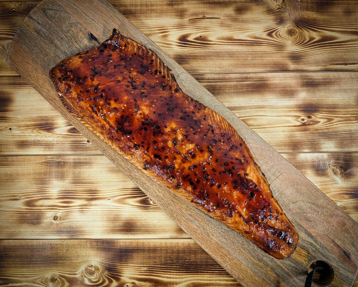 Hot Cure Smoked Salmon - 900g SIDE - Choose Flavour