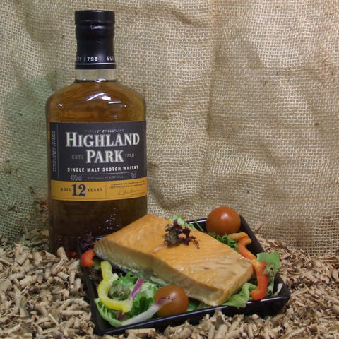 Highland Park Whisky Hot Cure Salmon - Pack - Highland Park Whisky Smoked Salmon - Jollys of Orkney